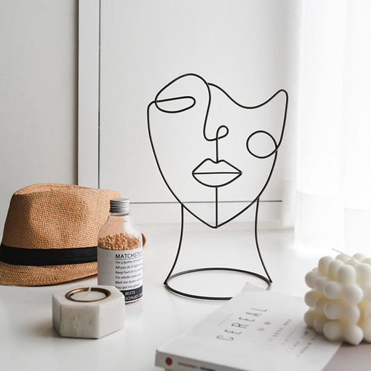 Abstract Line Art Face