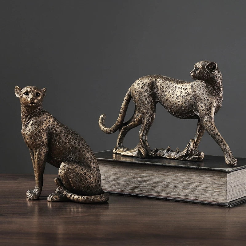 Retro Leopard Figurine