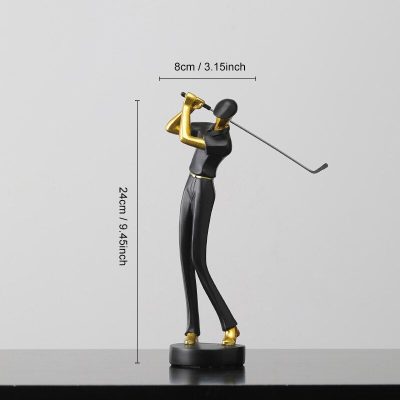 Abstract Golfer figurines