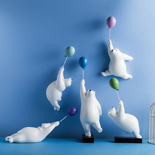 Polar Bear With Flying Balloon
