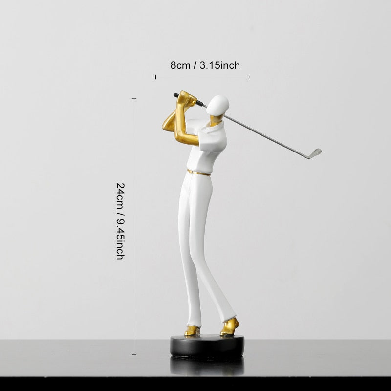 Abstract Golfer figurines