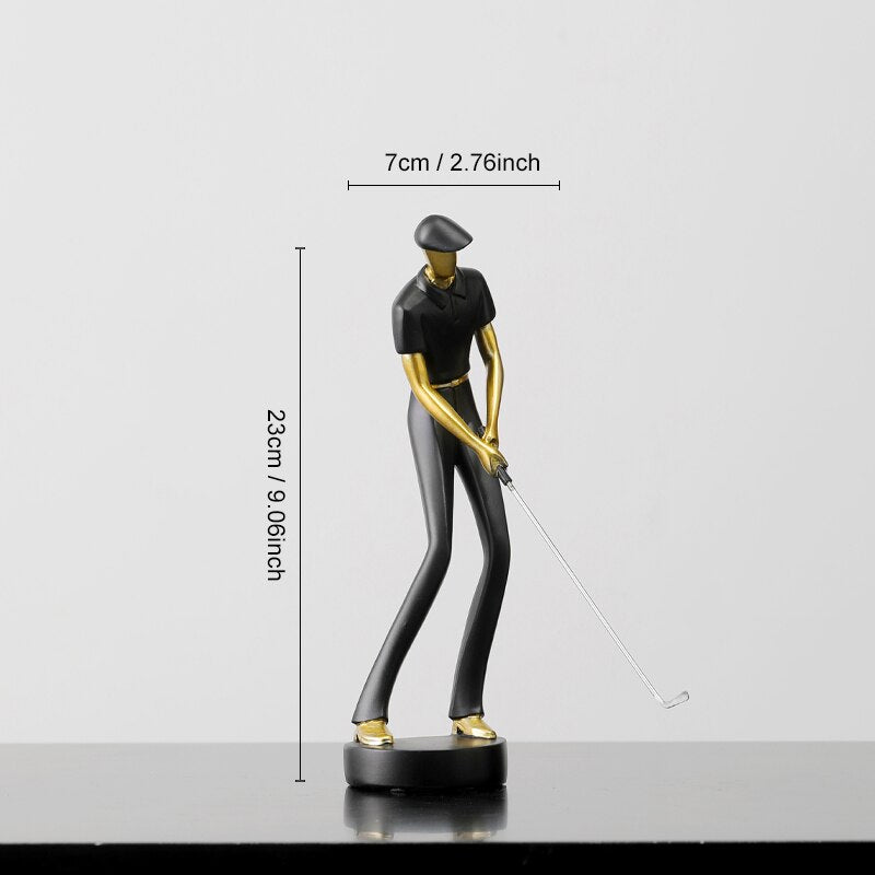 Abstract Golfer figurines