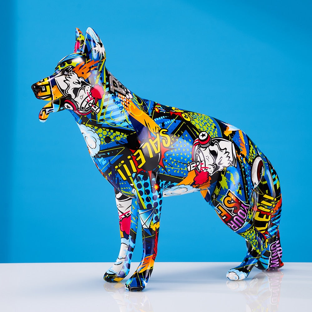 Graffiti Dog Statuette