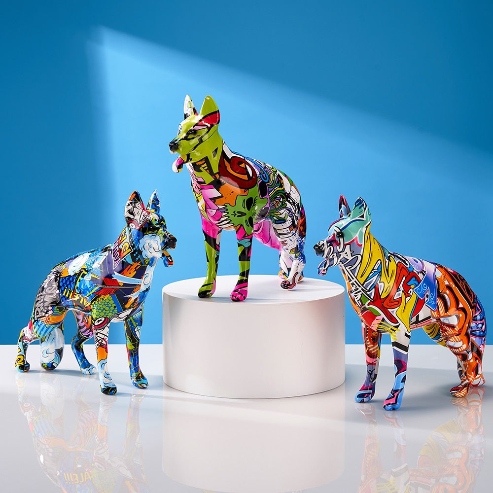 Graffiti Dog Statuette