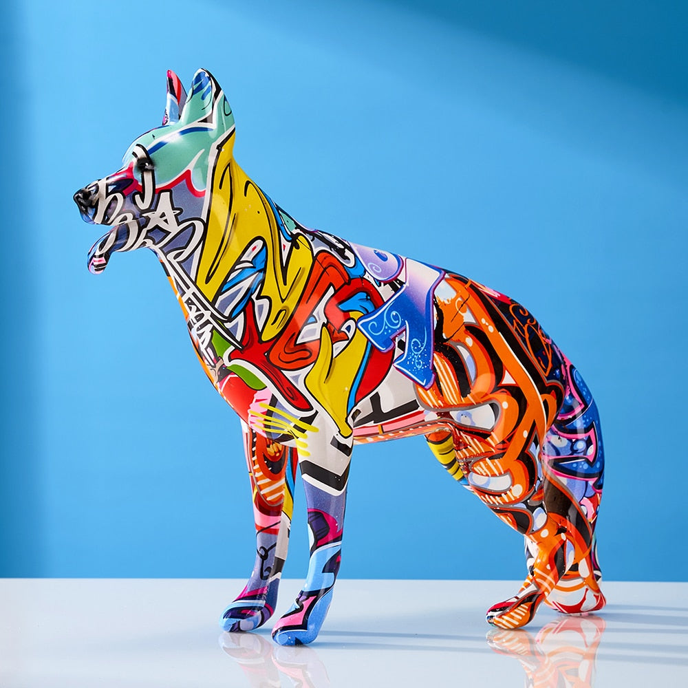 Graffiti Dog Statuette