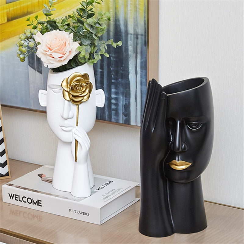 Abstract Mystery Face Vase