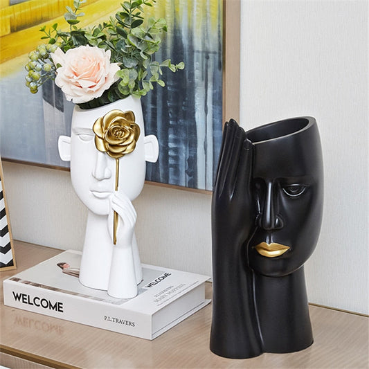 Abstract Mystery Face Vase