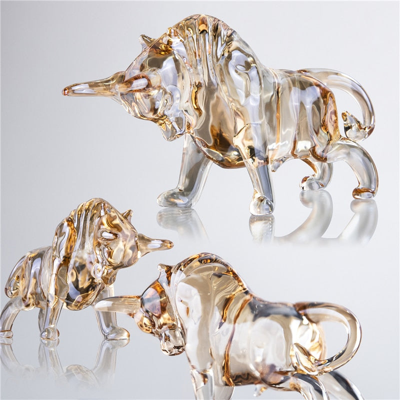 Crystal Bull Figurine