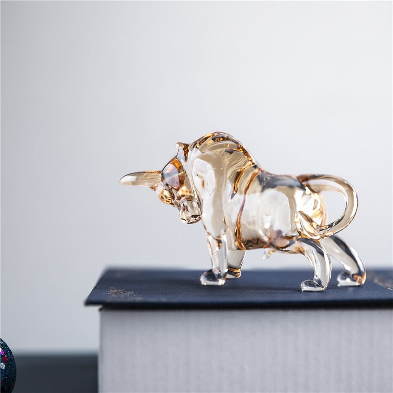 Crystal Bull Figurine