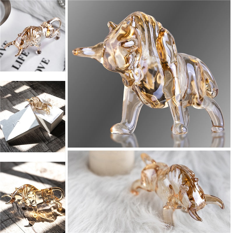 Crystal Bull Figurine