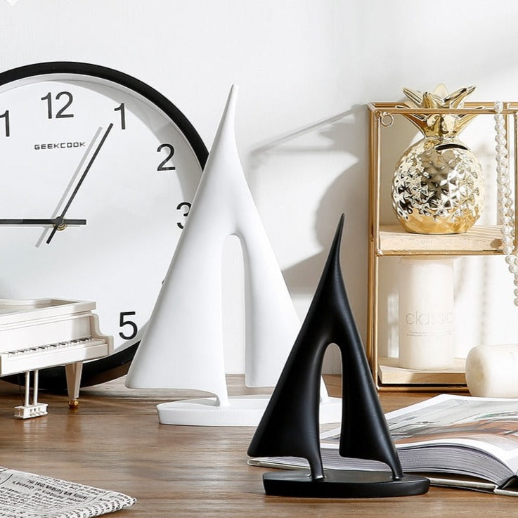 Nordic Abstract Sailboat Sculpture