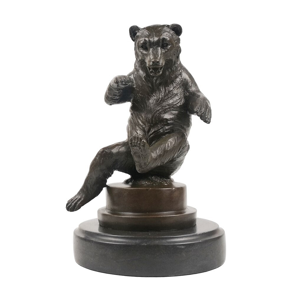 Bronze Animal Sculpture <br/> Bear 22 cm