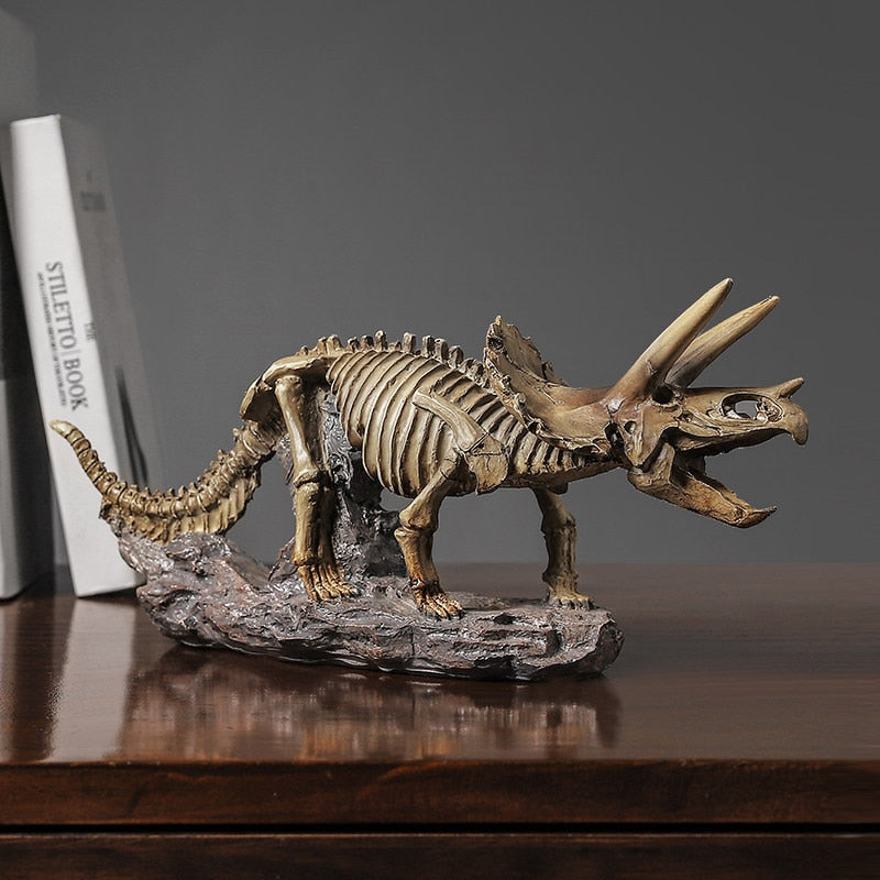 Modern Sculpture <br/> Triceratops Dinosaur Skeleton Statue