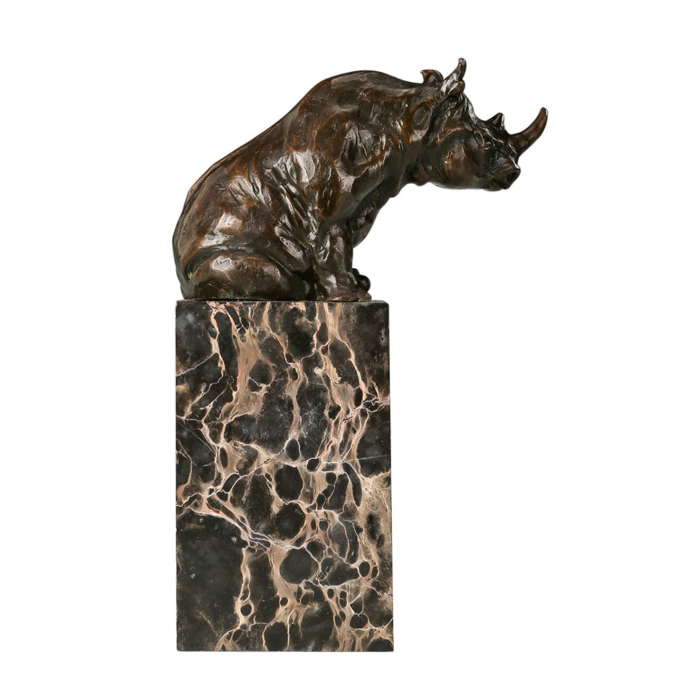 Bronze Rhinoceros 21 cm