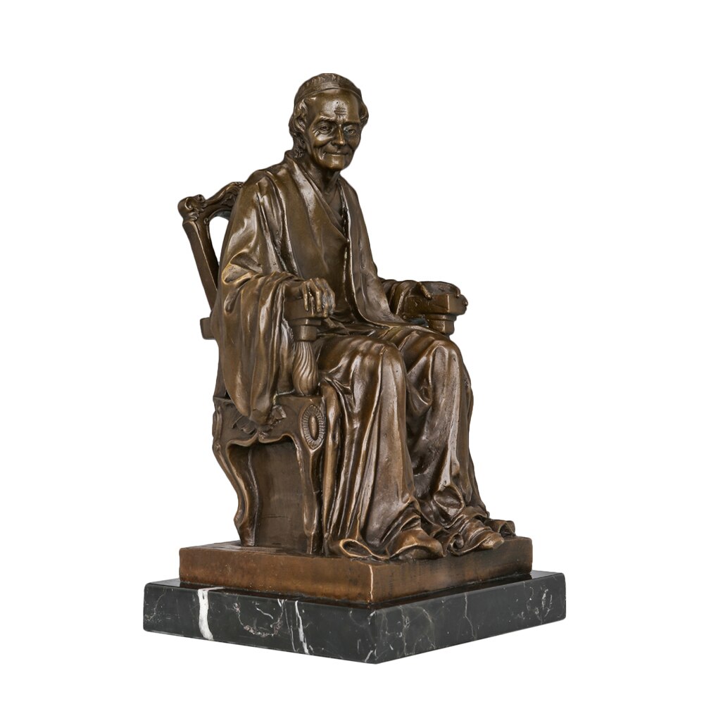 Bronze Sculpture <br/> Voltaire 35 cm