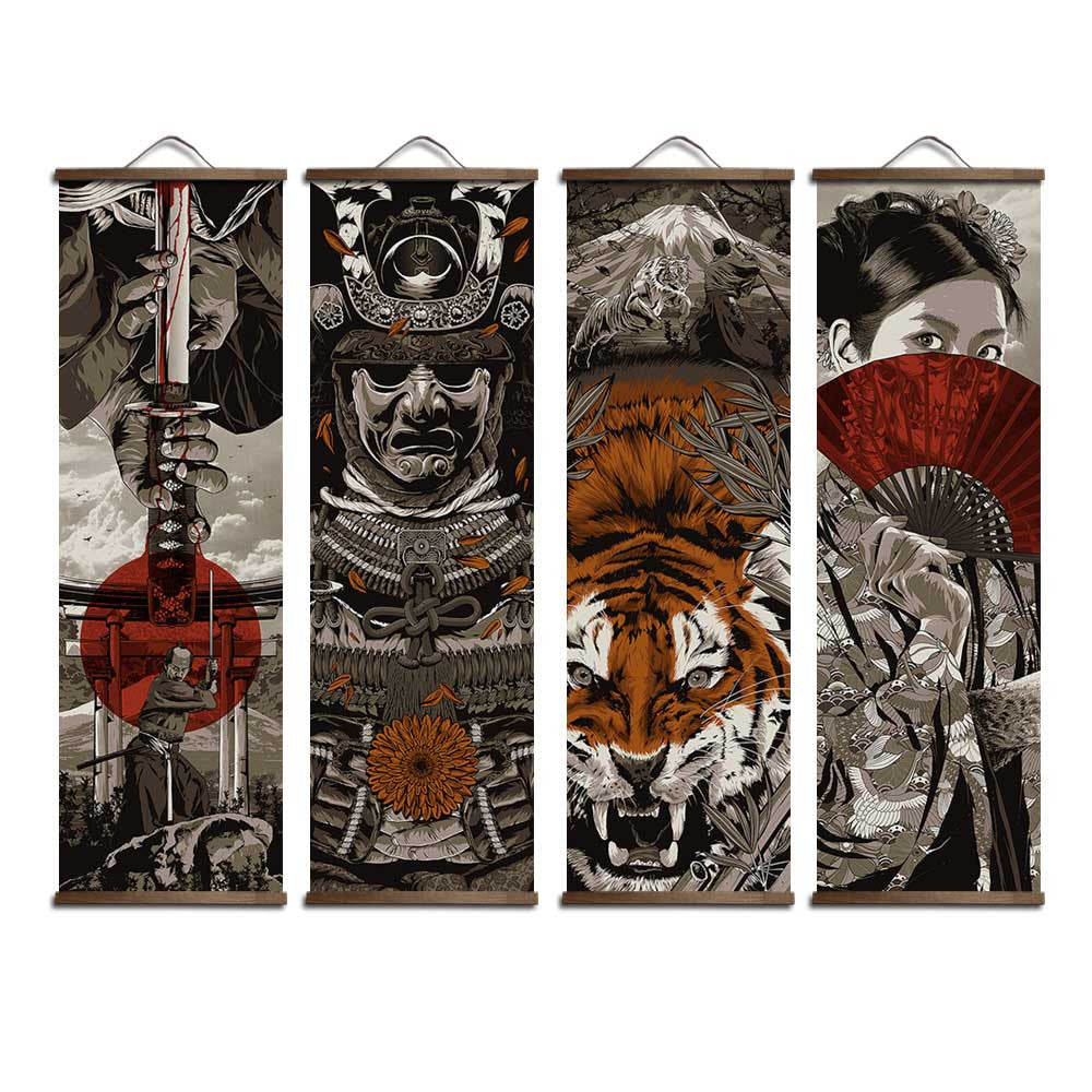 Heart Of A Warrior Samurai Paintings