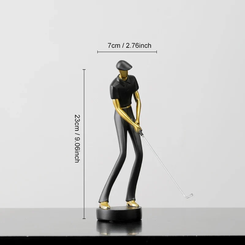 Nordic Abstract Golfer Sculptures