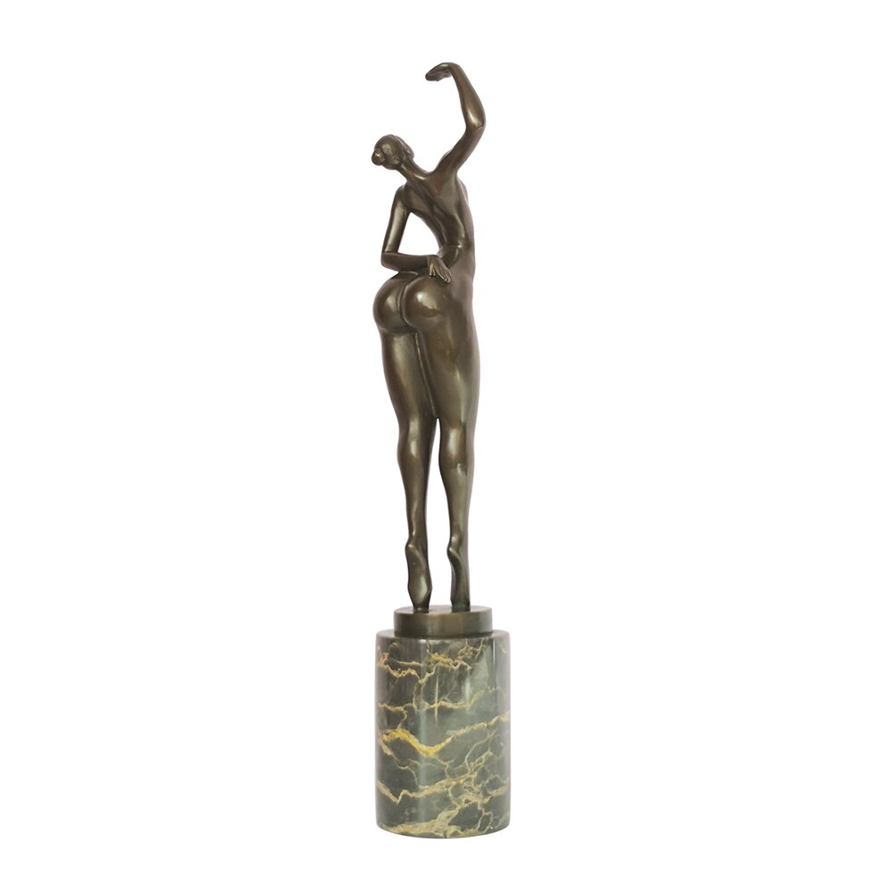 'Posing' Woman Bronze in Bronze 44 cm