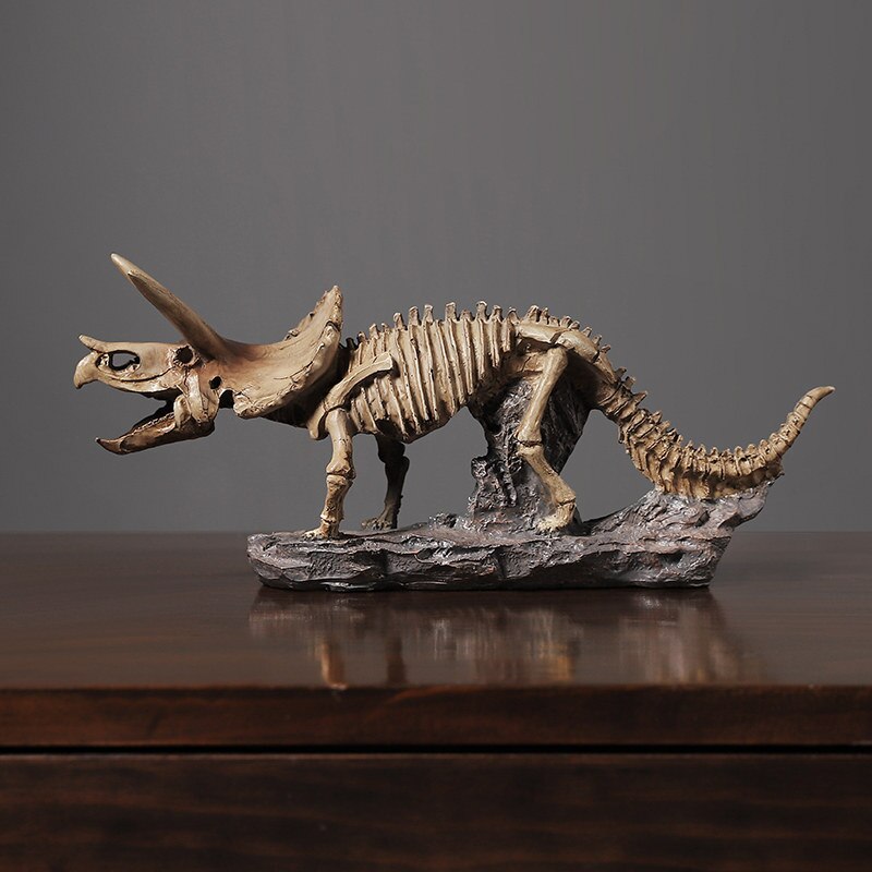 Modern Sculpture <br/> Triceratops Dinosaur Skeleton Statue