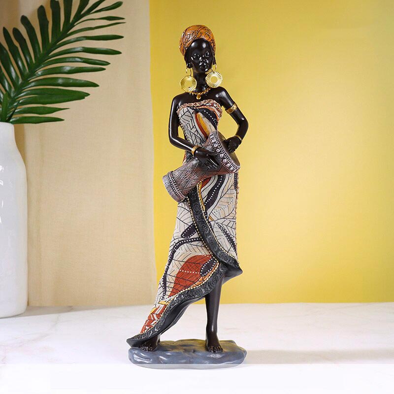 African Statue <br/> Woman 31 cm