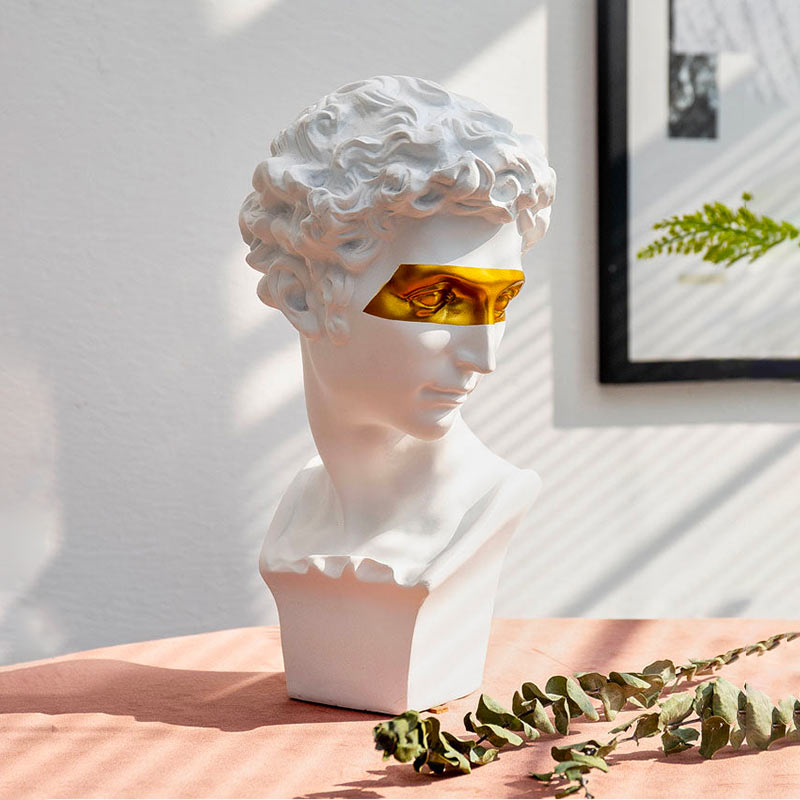 Greek Statue Bust, David, 15 cm / 30 cm