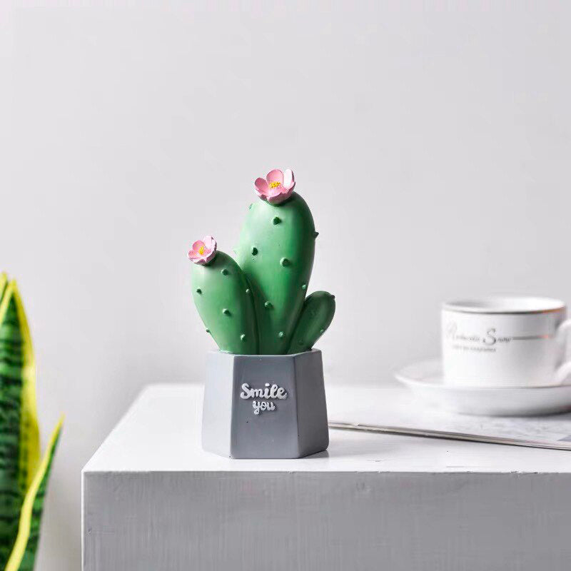 Modern Sculpture <br/> Resin Cactus