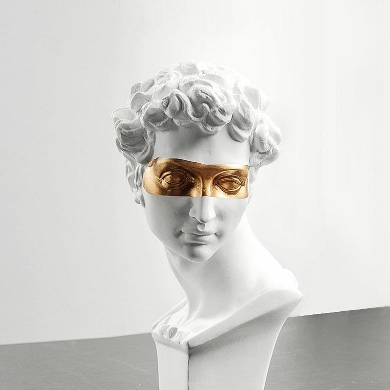 Greek Statue Bust, David, 15 cm / 30 cm