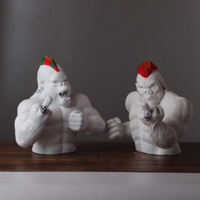 Resin Gorilla Statue <br/> Black
