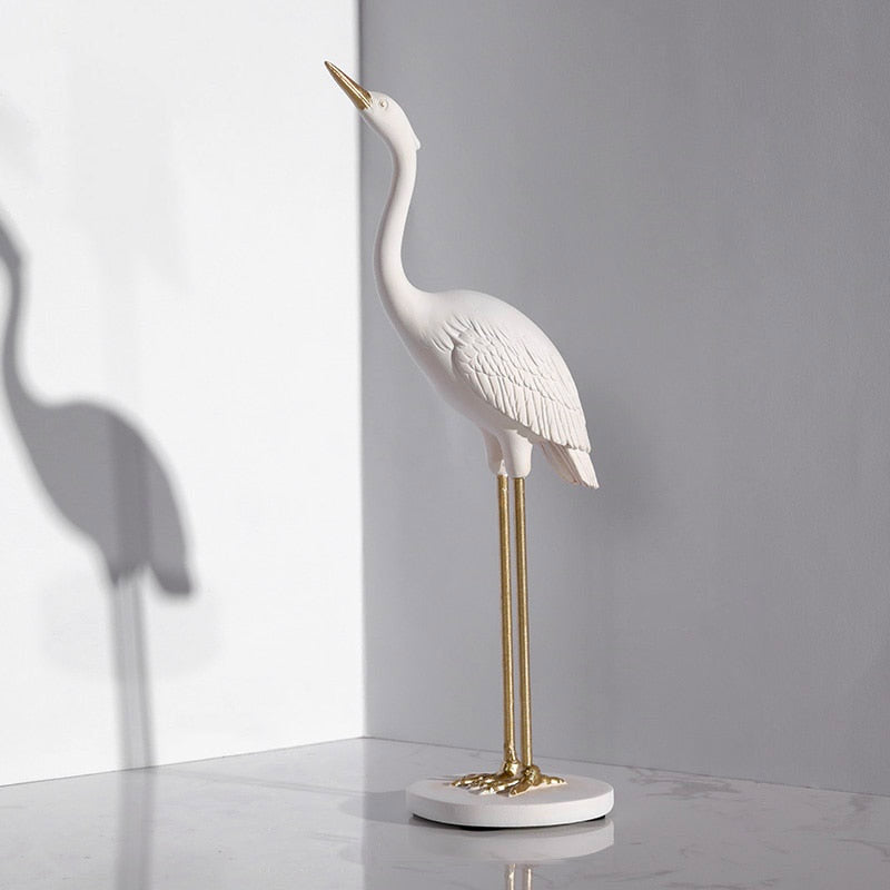 Bird Statue <br/> Wading Bird Statuette 28 cm