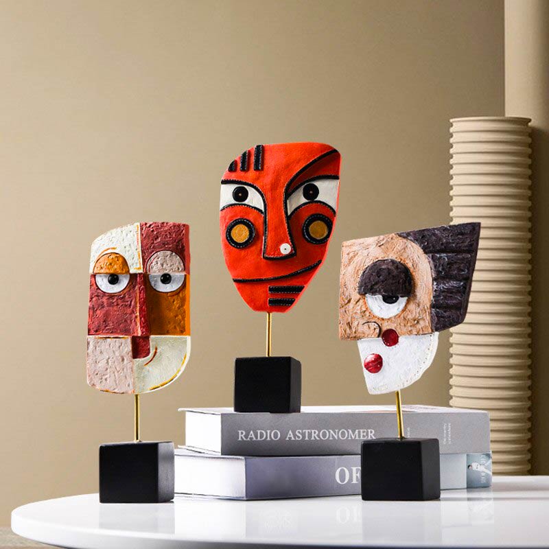Abstract Sculpture <br/> Abstract Face Decor 23 cm
