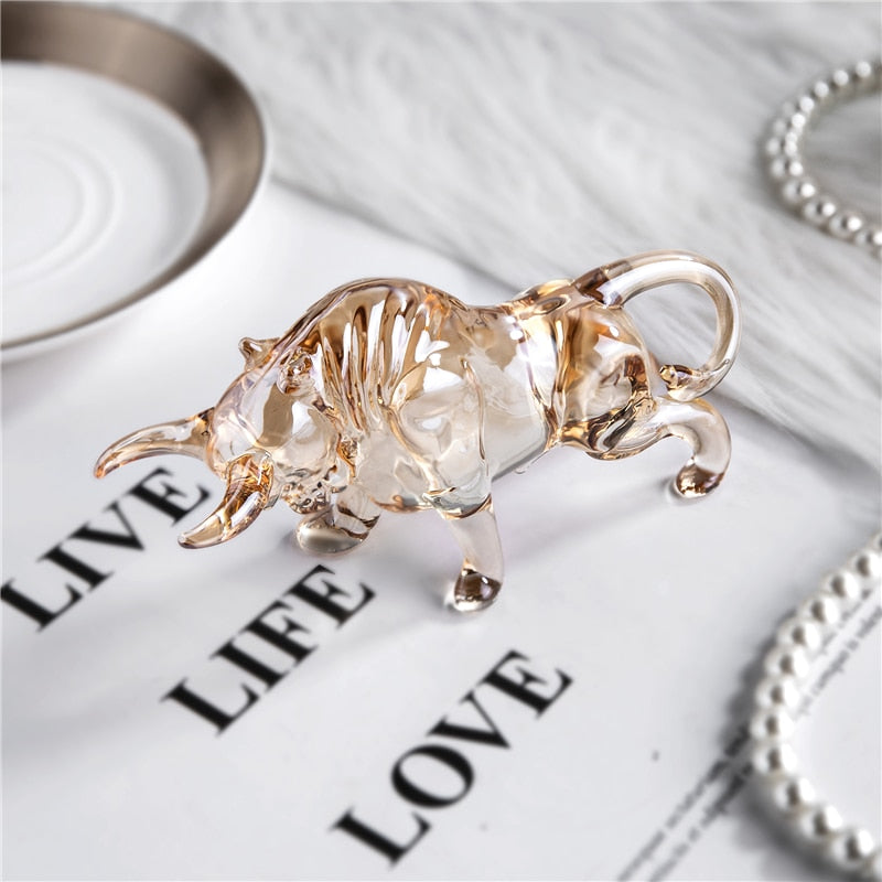 Crystal Bull Figurine