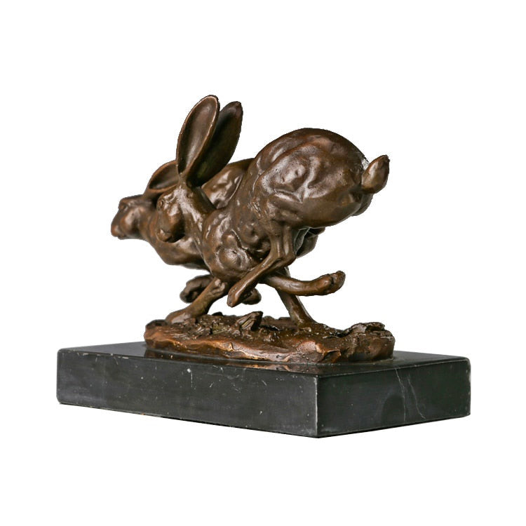 Bronze Rabbit Sculpture
