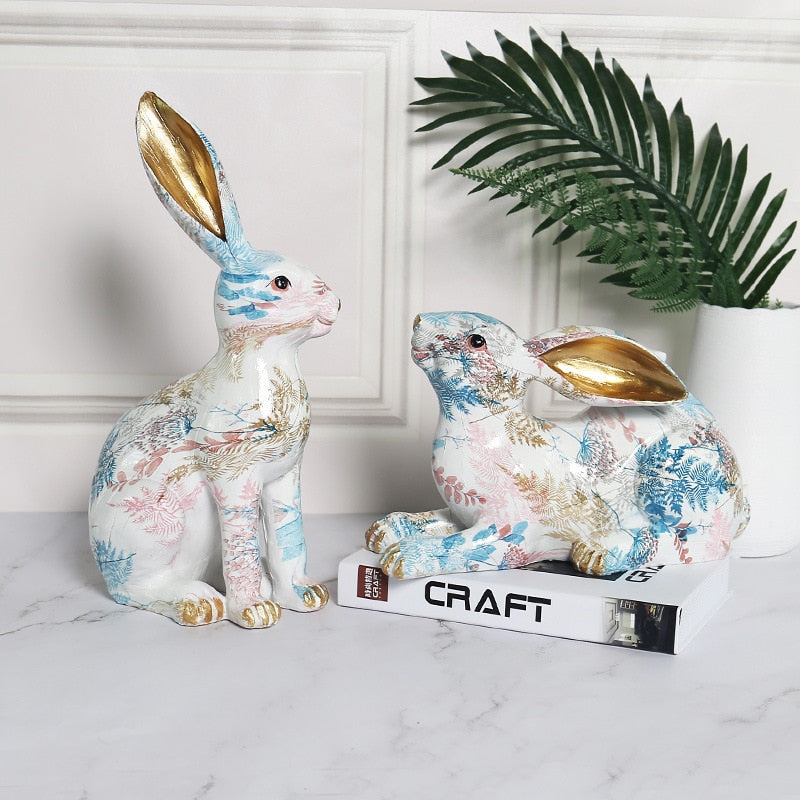 Pastel Rabbit Statue