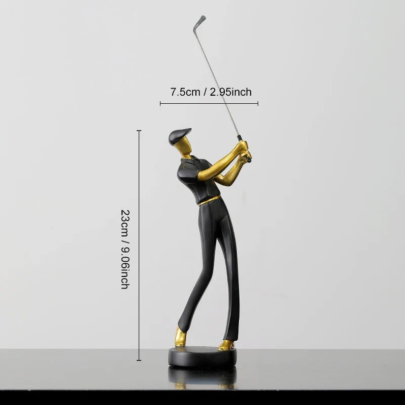Nordic Abstract Golfer Sculptures