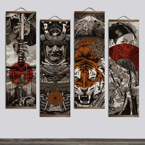 Heart Of A Warrior Samurai Paintings