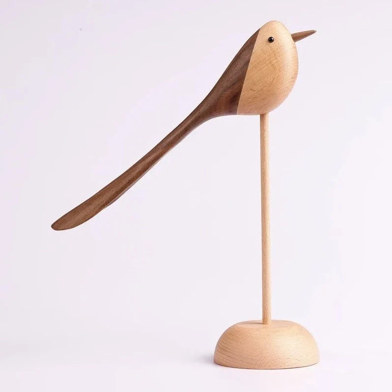 Nordic Wooden Bird Sculptures