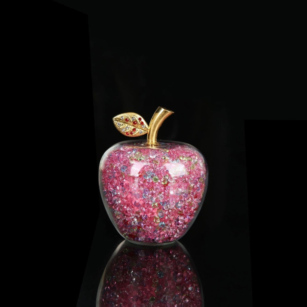 Handmade Crystal Apple Figurine
