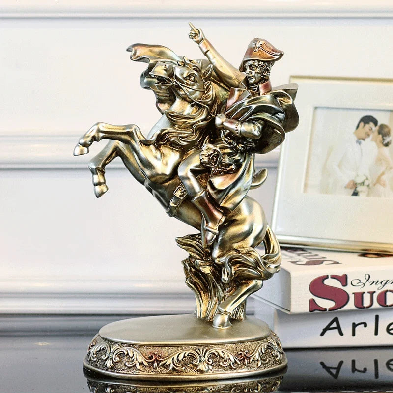 Napoleon on Horseback Statue, Silver, 33 cm