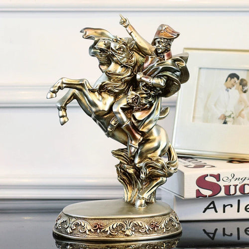 Napoleon on Horseback Statue, Silver, 33 cm