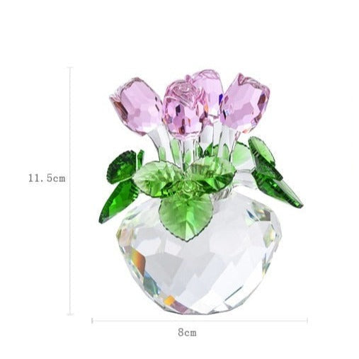 Crystal Rose Figurine