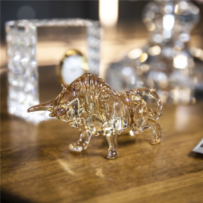 Crystal Bull Figurine