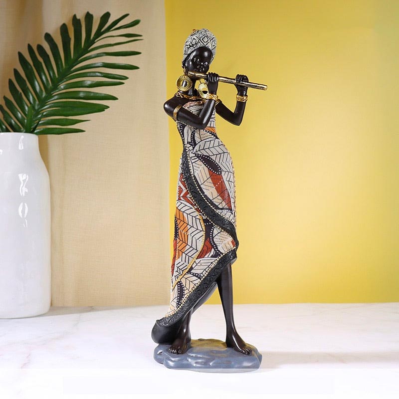 African Statue <br/> Woman 31 cm