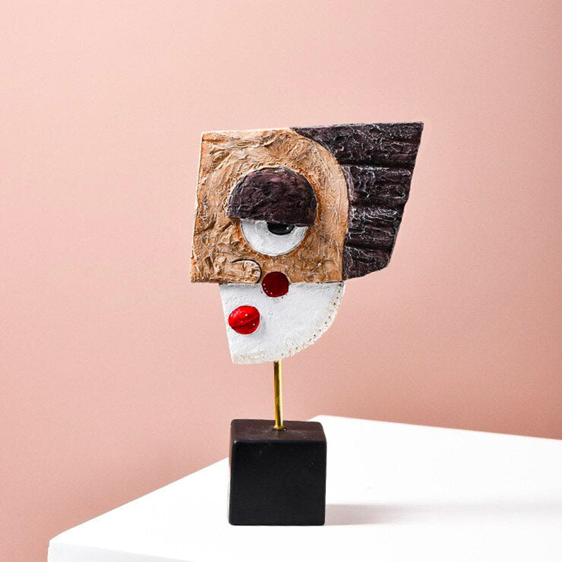 Abstract Sculpture <br/> Abstract Face Decor 23 cm