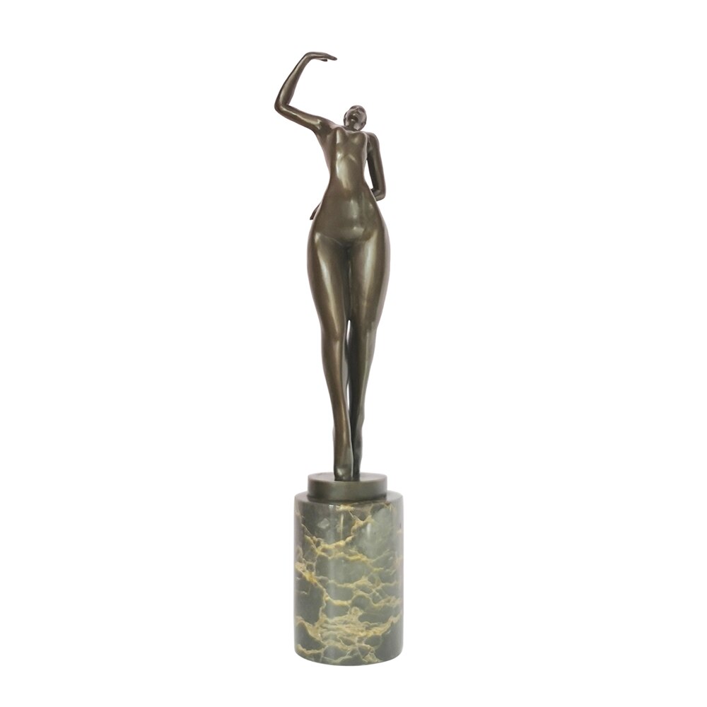 'Posing' Woman Bronze in Bronze 44 cm