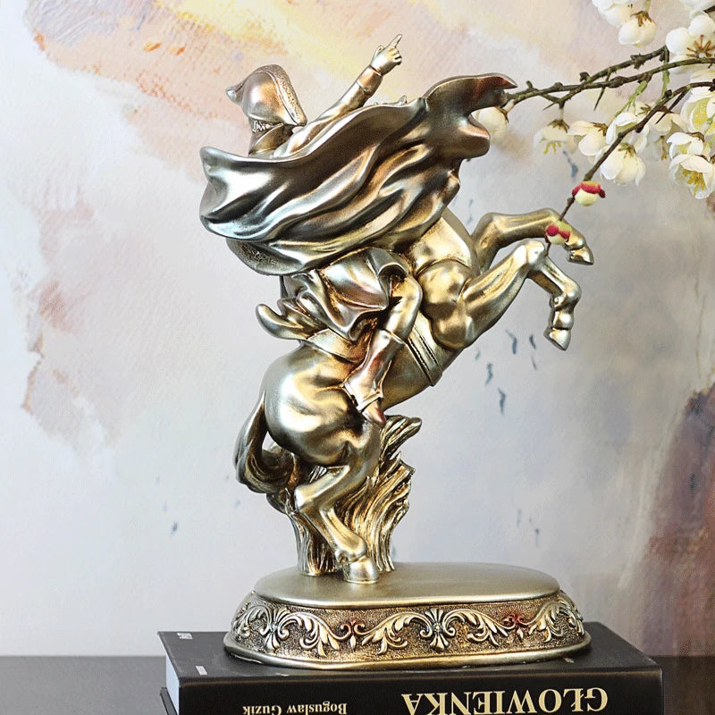 Napoleon on Horseback Statue, Silver, 33 cm