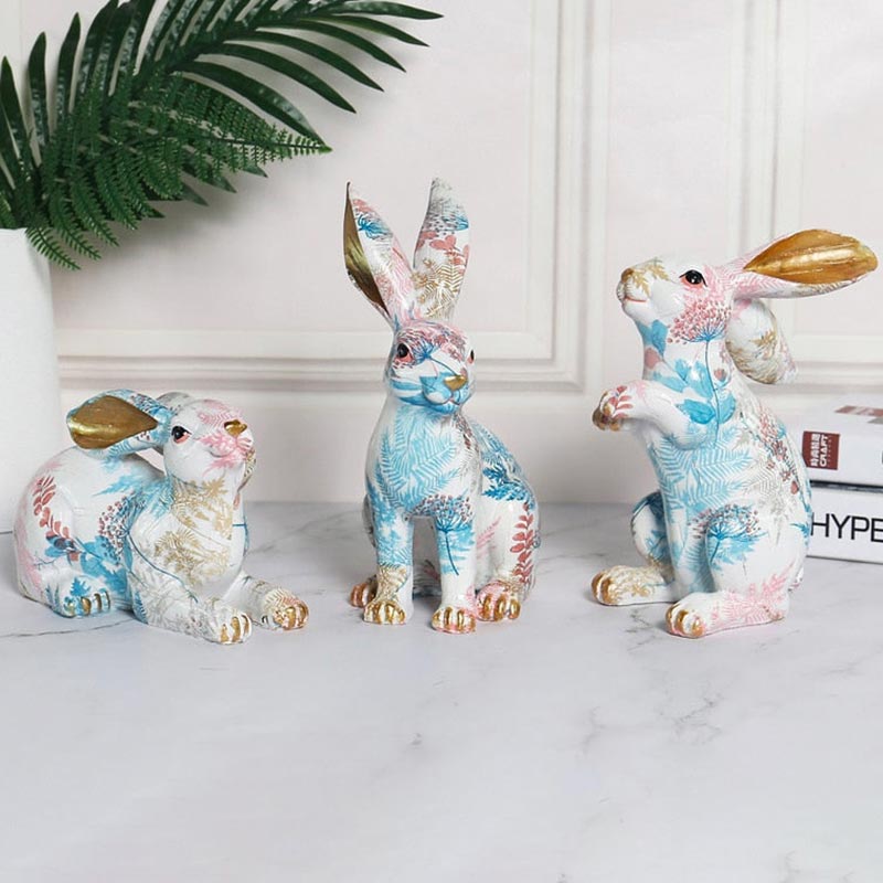 Pastel Rabbit Statue