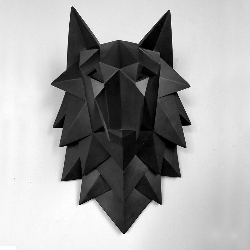 Design Wall Sculpture <br/> Origami Wolf Head