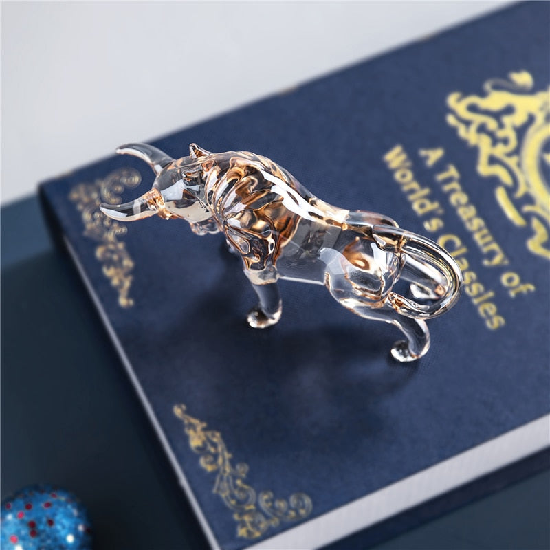 Crystal Bull Figurine