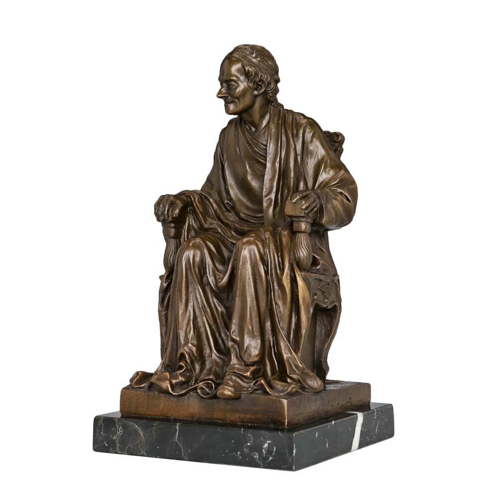 Bronze Sculpture <br/> Voltaire 35 cm