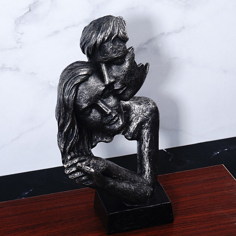 Couple Face Sculpture